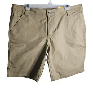 Carhartt Women's Rugged Professional‎ Loose Fit Canvas Work Shorts 16 Beige NWT